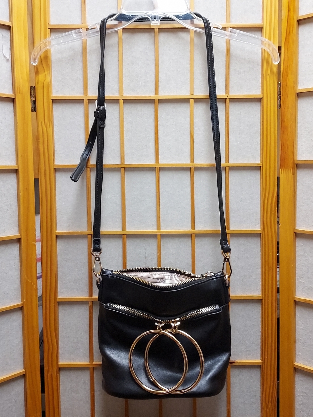 🖤 FOXBLOOD IZZY & ALI Ring Bucket crossbody clutch removable straps Purse